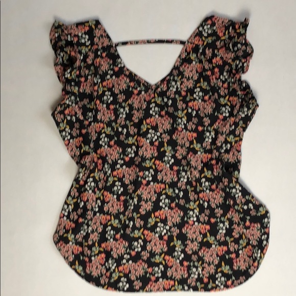 Loft Sheer Floral Print Shirt - Picture 3 of 7